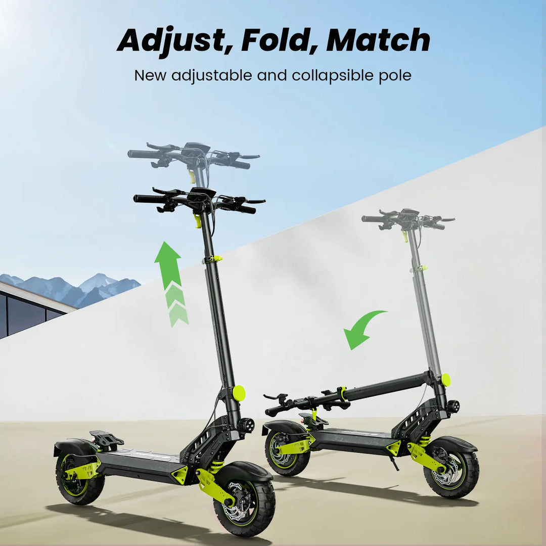 isinwheel D2 Elektroroller mit 1000-W-Motor, 48 V, 15,6 Ah und 55 km Reichweite