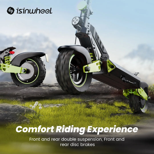 isinwheel D2 Elektroroller mit 1000-W-Motor, 48 V, 15,6 Ah und 55 km Reichweite