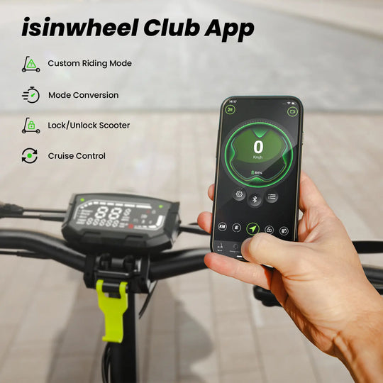 isinwheel D2 Elektroroller mit 1000-W-Motor, 48 V, 15,6 Ah und 55 km Reichweite