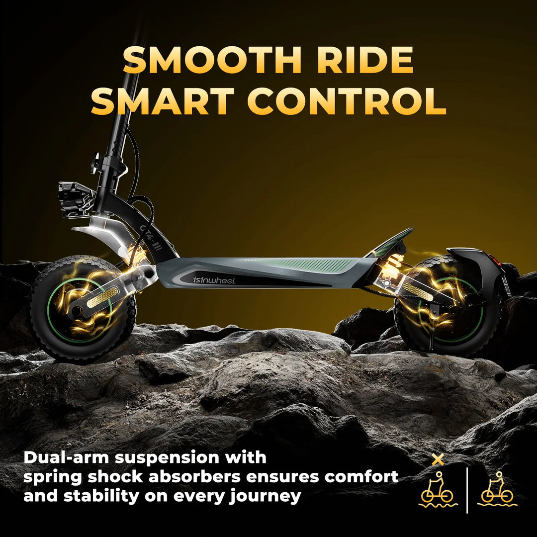 Trottinette électrique isinwheel GT4 Double moteur 1200W Autonomie 80 km