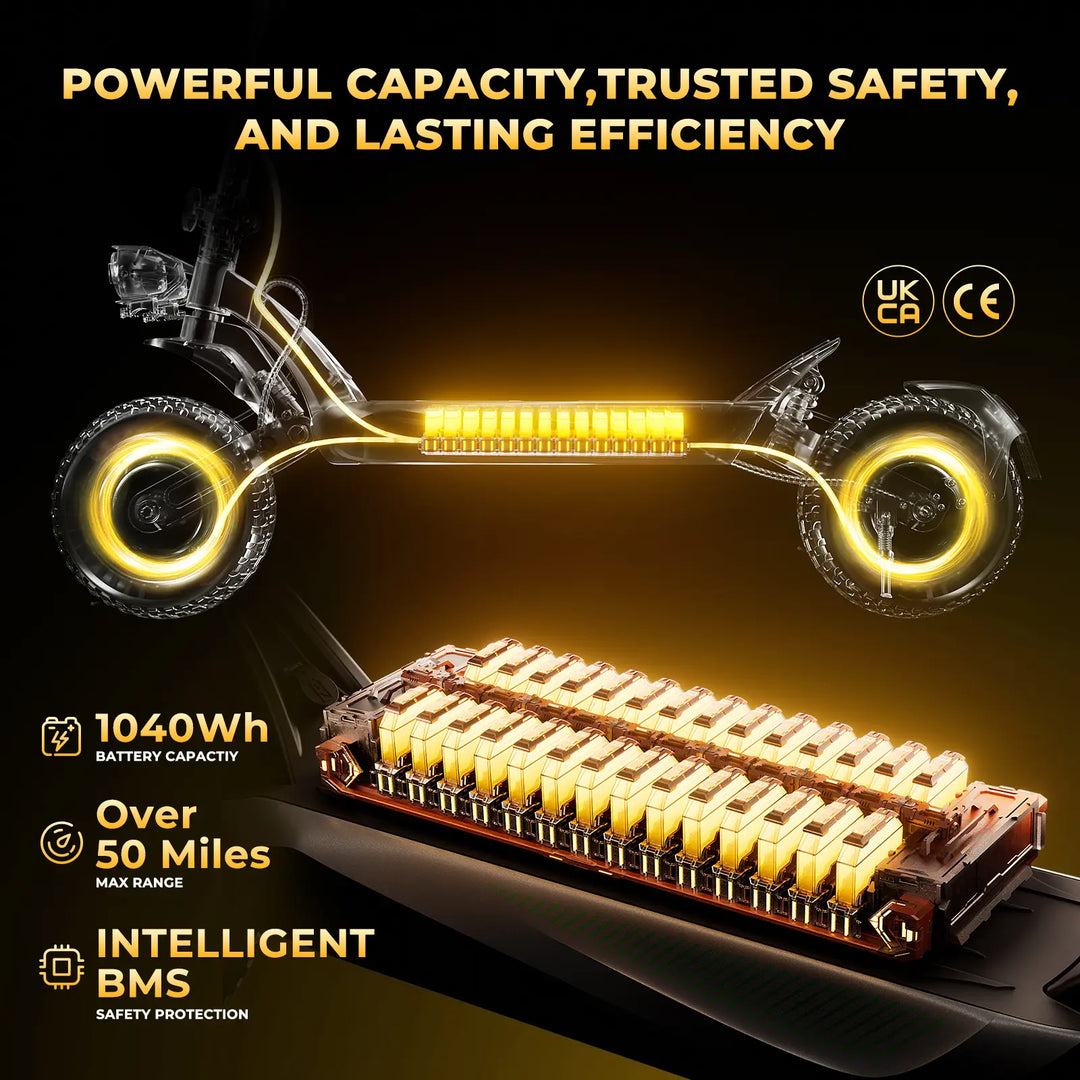 Trottinette électrique isinwheel GT4 Double moteur 1200W Autonomie 80 km