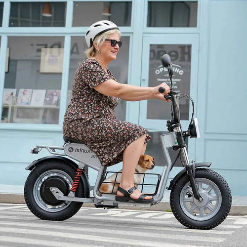 isinwheel H7PRO Electric Scooter with Seat & Basket
