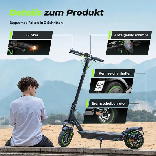 Trottinette électrique isinwheel S10Plus avec certification ABE Batterie 36V 15Ah