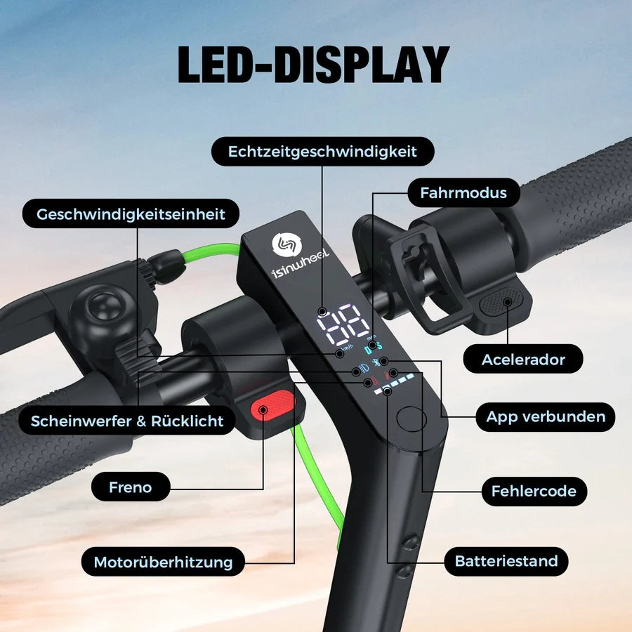 Trottinette électrique isinwheel S9PRO avec ABE