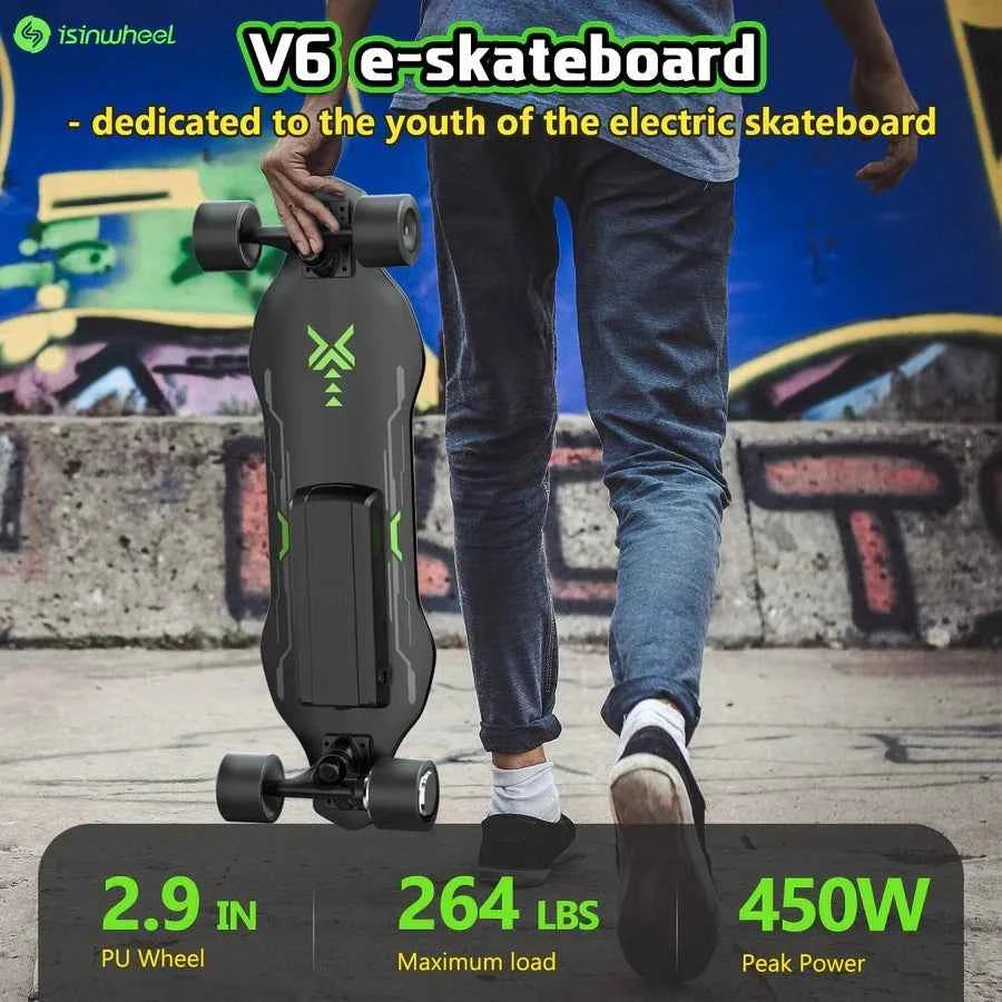 isinwheel V6 Electric Skateboard 300W Motor with Remote Control