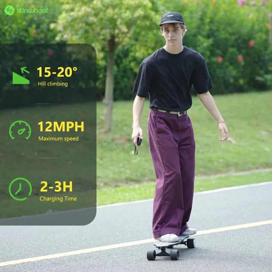 isinwheel V6 Electric Skateboard 300W Motor with Remote Control