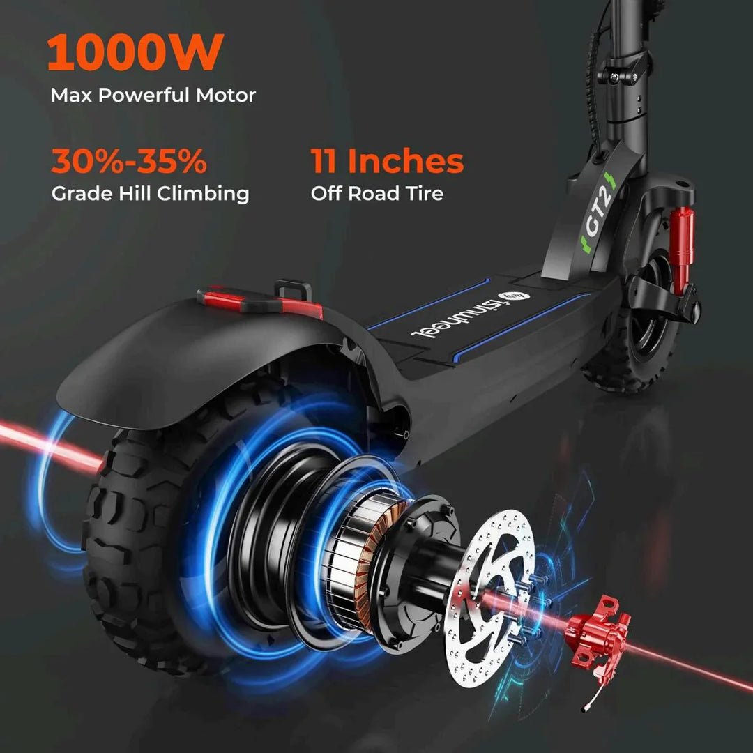 isinwheel GT2 Elektrická kolobežka 11" Pneumatiky do terénu Dojazd 60 km