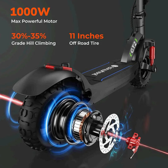 isinwheel GT2 Elektrická kolobežka 11" Pneumatiky do terénu Dojazd 60 km