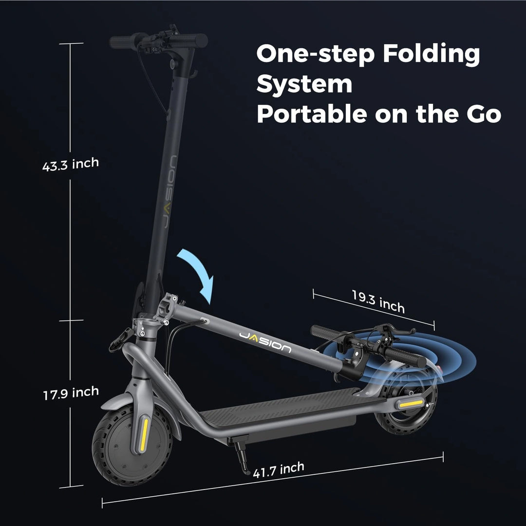 Patinete eléctrico Jasion JS2 para desplazamientos diarios, motor de 350W, autonomía de 25km