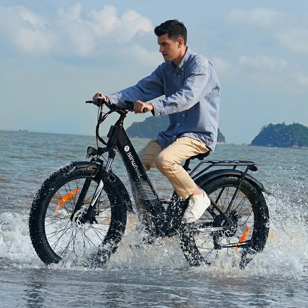 Vélo électrique tout-terrain Finbike M60 à pneus larges 250W – VTT électrique tout-terrain
